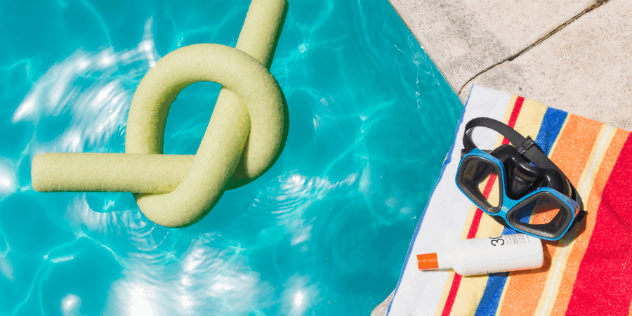 Choque de cloro en piscina