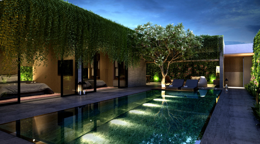 iluminación para piscinas